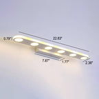 Modern Simple White Long Oval Acrylic Vanity Light 4/6 Light Wall Sconce Lamp Lumendat