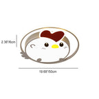 Lumendat Childlike Cartoon Chick Acrylic Round LED Kids Flush Mount Ceiling Light Lumendat