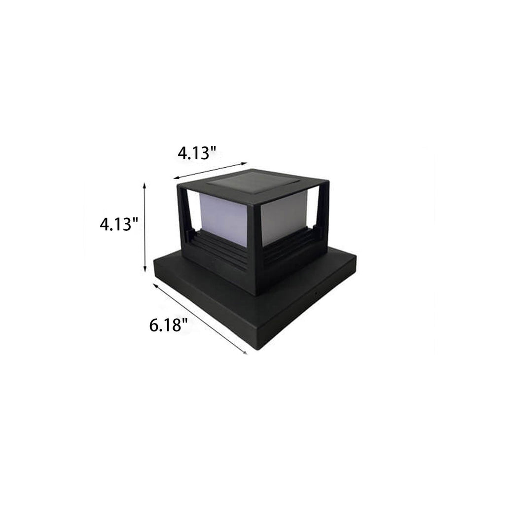 Outdoor Solar Pillar Head Light Square Pillar Head Light Garden Light Lumendat