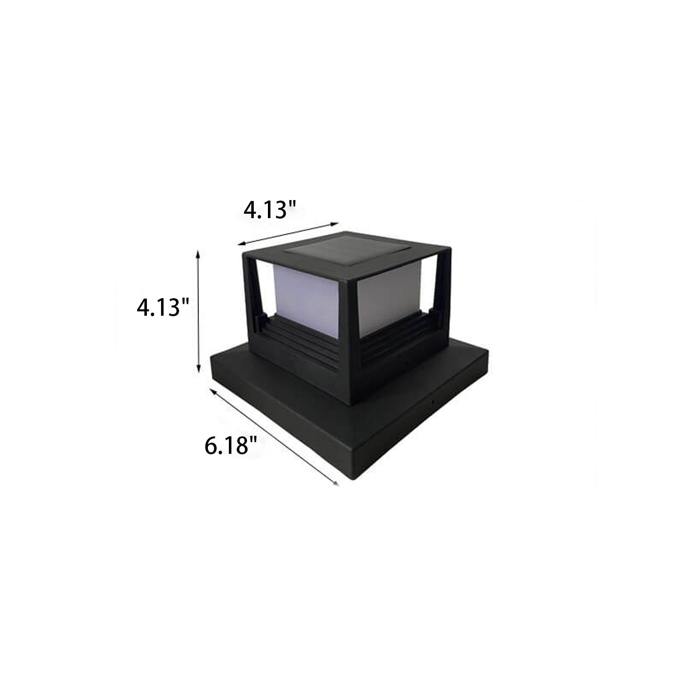 Outdoor Solar Pillar Head Light Square Pillar Head Light Garden Light Lumendat
