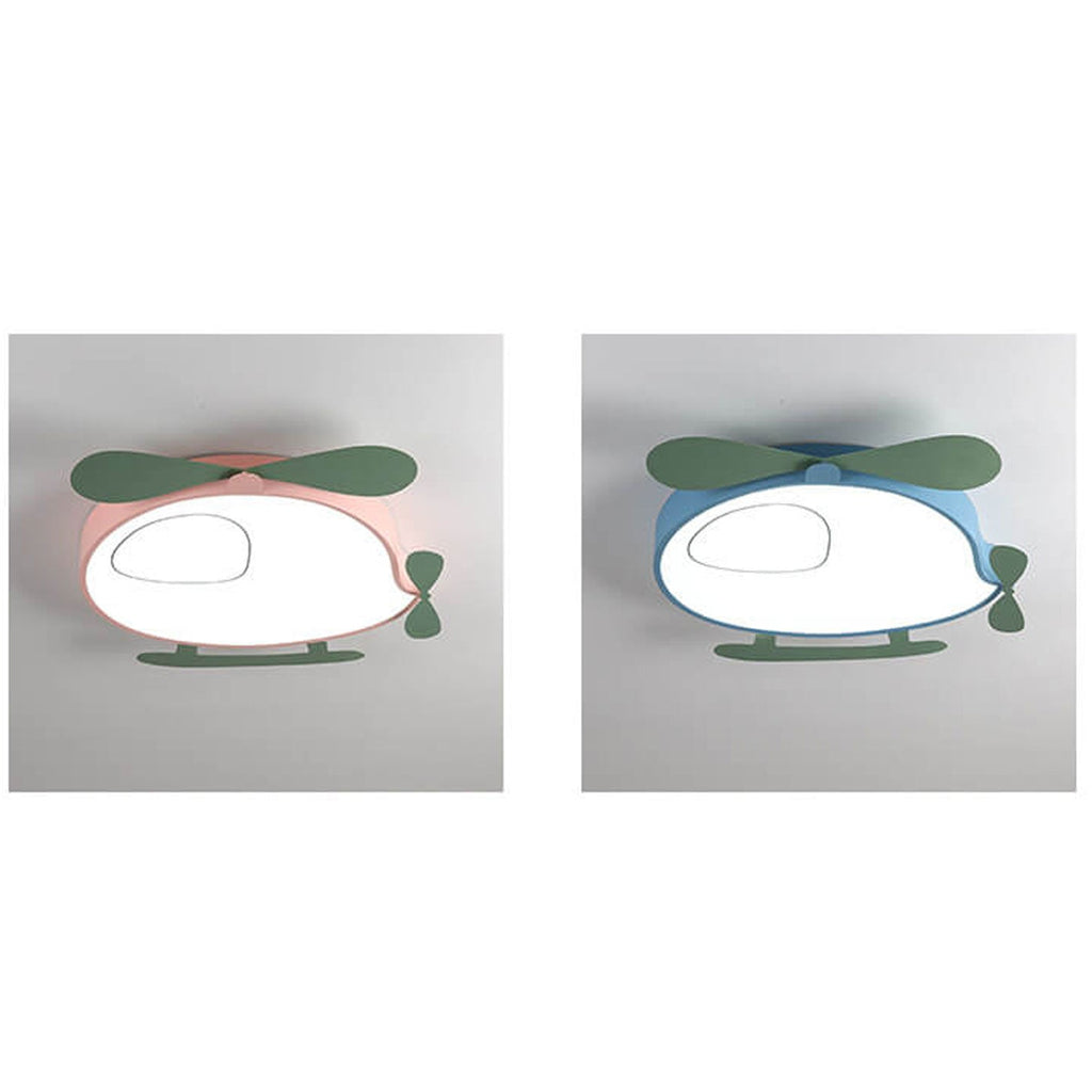 Lumendat Cartoon Creative Colorful Aircraft LED Eye Protection Kids Flush Mount Ceiling Light Lumendat