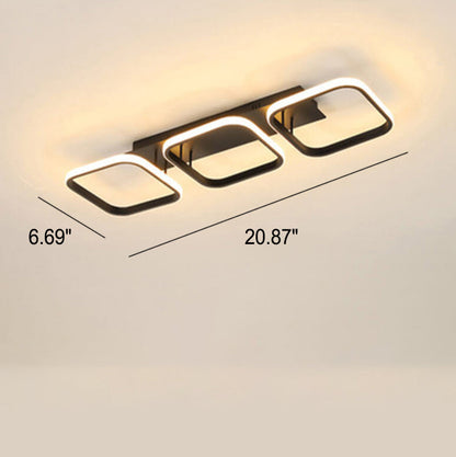 Nordic Simple Creative Square Combination Design LED Semi-flush Mount Light