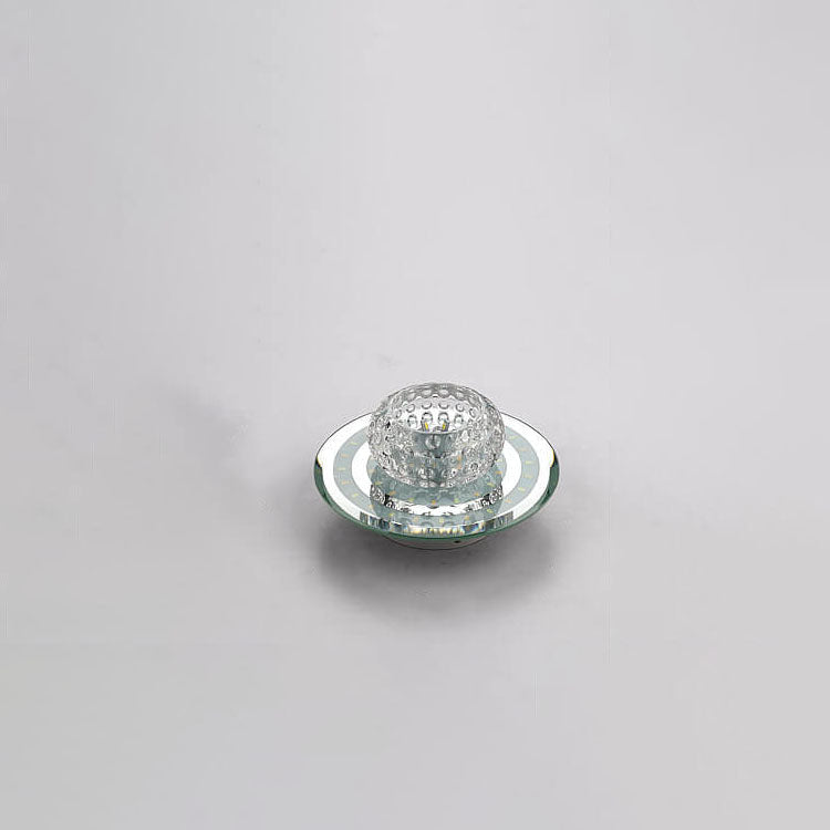 Minimalist Light Luxury Crystal Round Spotlight LED Flush Mount Ceiling Light Lumendat