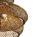 Retro Rattan 3-layer Woven Chandelier – 4 or 6 Light, Handcrafted Lumendat