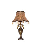 European Vintage Fabric Antique 1-Light Table Lamp Lumendat