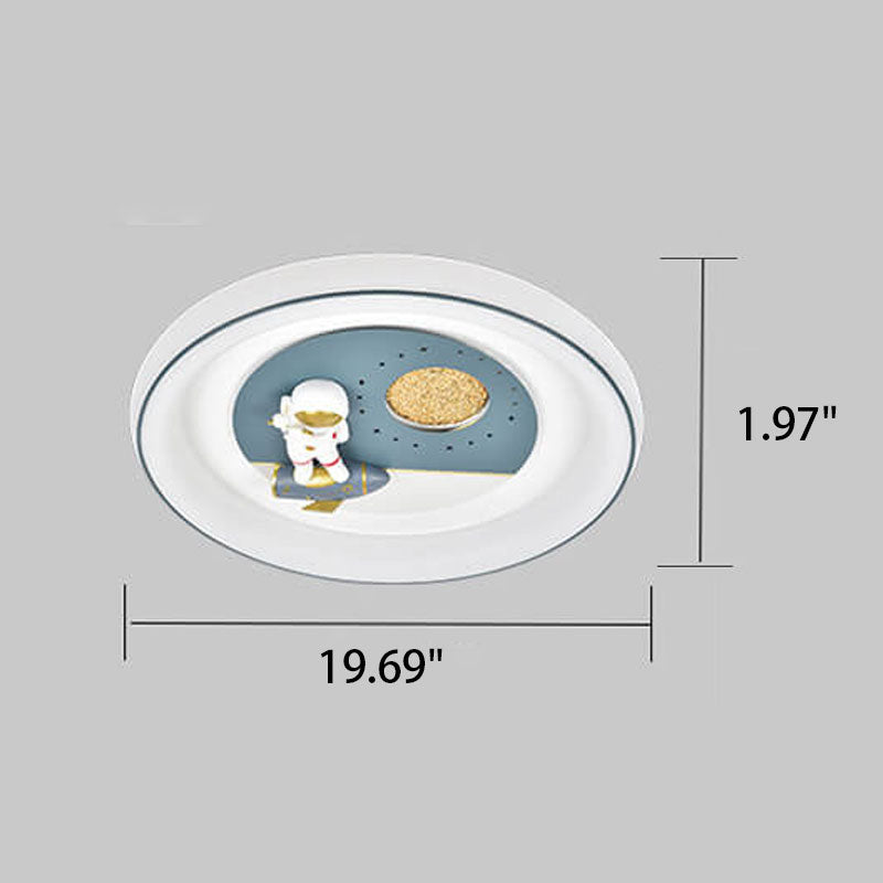 Lumendat Childlike Eye Protection Cartoon Space Villain LED Flush Mount Light Lumendat