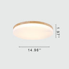 Lumendat Modern Acrylic Shade Round Log LED Flush Mount Light Lumendat