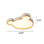Lumendat Nordic Wood Bear Shape LED Kids Flush Mount Ceiling Light Lumendat