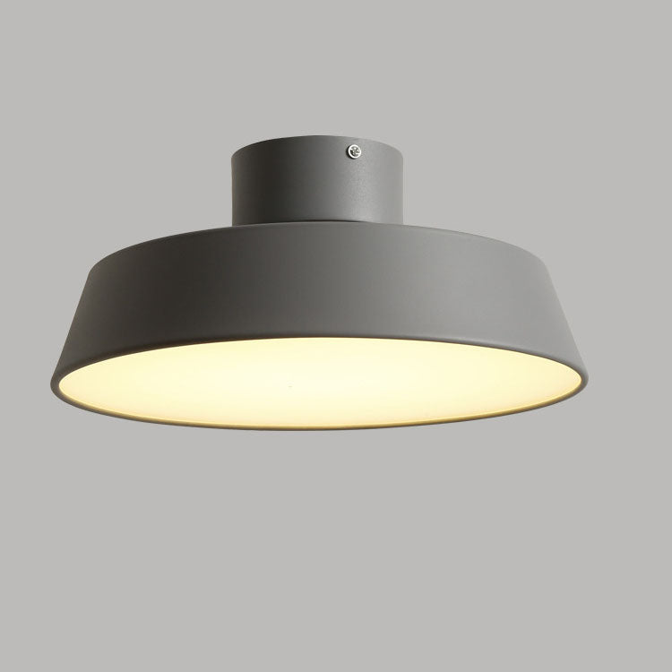 Nordic Minimalist Round Pot Iron LED Flush Mount Ceiling Light BulbSquare