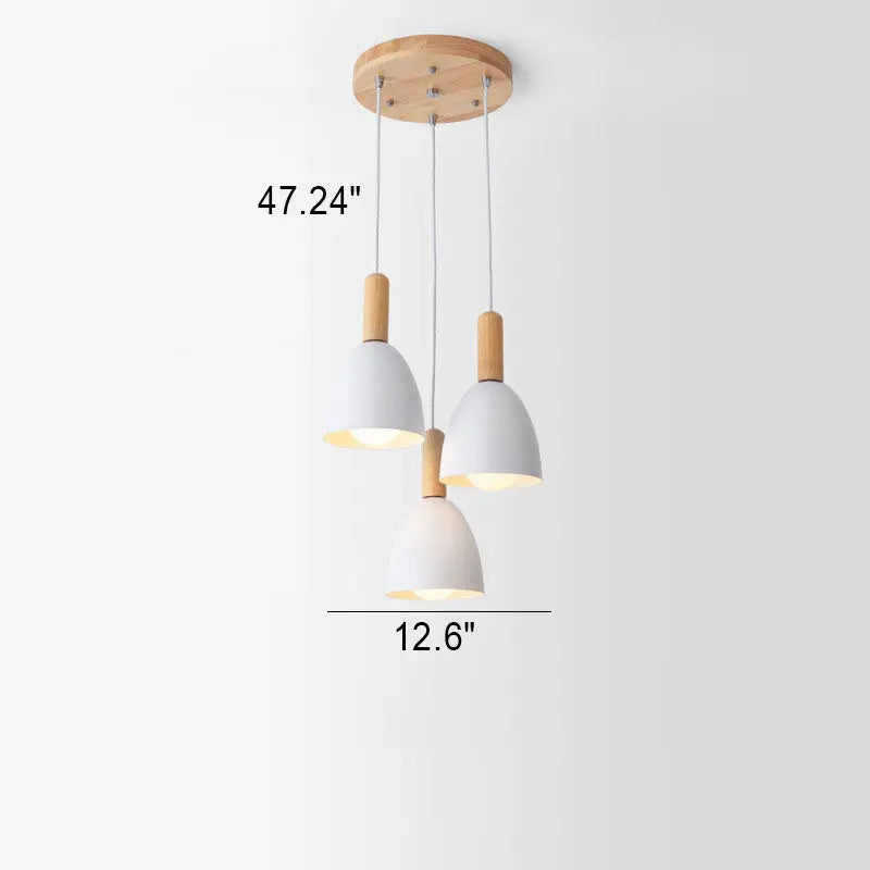 Nordic Minimalist Macaron Solid Color 1/3-light Chandelier Lumendat