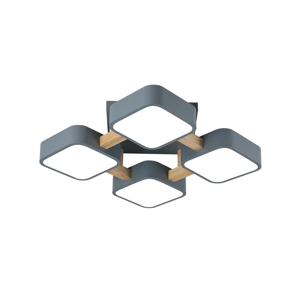 Lumendat Modern Acrylic Small Cube Combination LED Flush Mount Light Lumendat