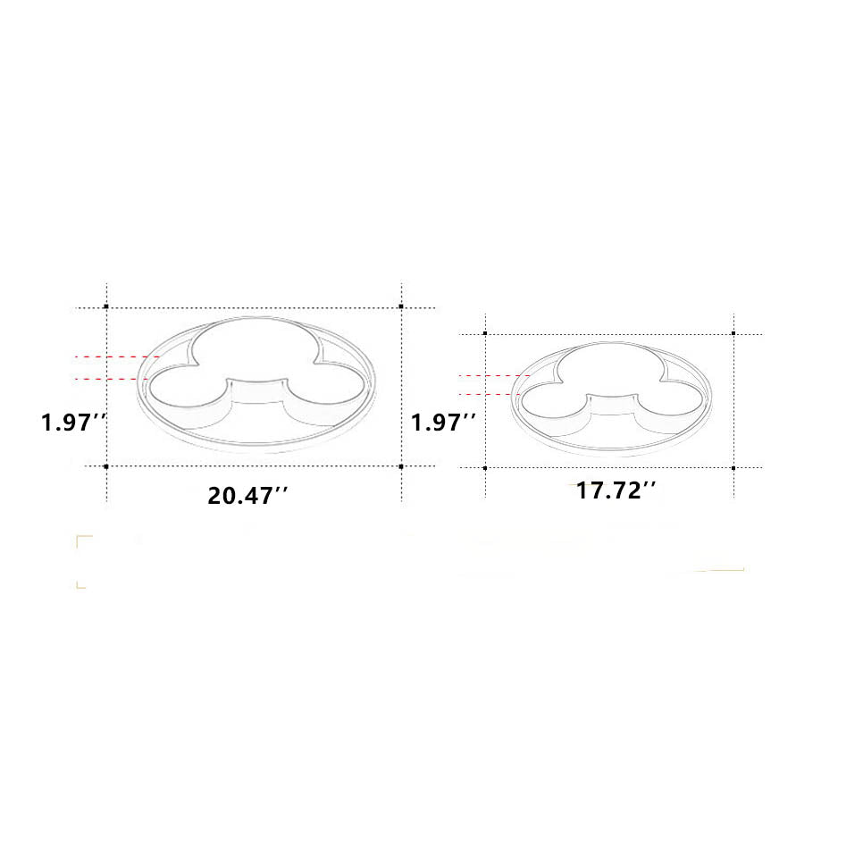 Lumendat Cartoon Mouse LED Flush Mount Ceiling Light Lumendat