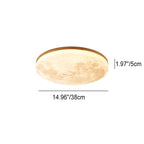 Nordic Minimalist Moon Round Pvc LED Flush Mount Ceiling Light BulbSquare