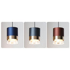 Nordic Light Luxury Cylindrical Aluminum Acrylic LED Pendant Light BulbSquare