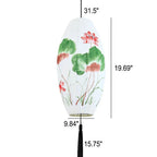 Oriental Antique Handmade Oval Lantern Fabric 1-light Pendant Light Lumendat