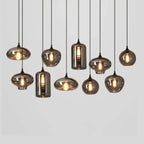 Modern Smoke Gray Glass 1-light LED Pendant Light Lumendat