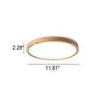 Japanese Minimalist Solid Wood LED Flush Mount Lighting Lumendat