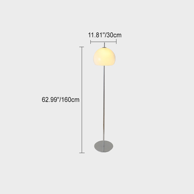 Contemporary Retro Mushroom Hardware Glass 2-Light Standing Floor Lamp For Living Room Lumendat