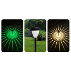Solar Waterproof Circular Divergent Light Shadow Design LED Outdoor Garden Decorative Light Lumendat