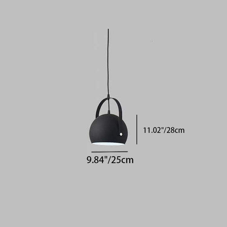 Nordic Macaron Aluminum Semicircle 1-light Pendant Light