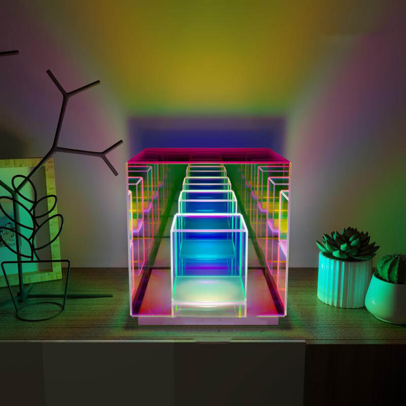 Nordic Creative Stereo Rubik's Cube LED Night Light Touch Switch Table Lamp Lumendat
