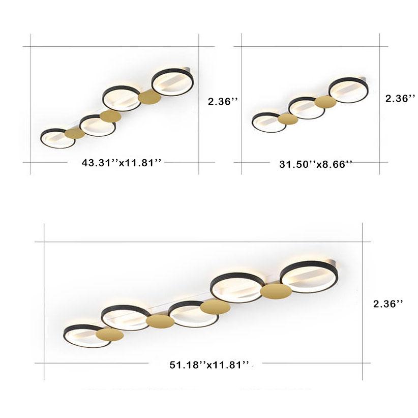 Modern Circle LED 3/4/5 Light LED Flush Mount Track Light Lumendat