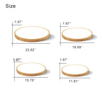 Nordic Solid Wood Round Ultra-thin LED Flush Mount Ceiling Light BulbSquare