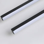 Modern Minimalist Geometric Dual Straight Line LED Semi-flush Mount Ceiling Light for Hallway