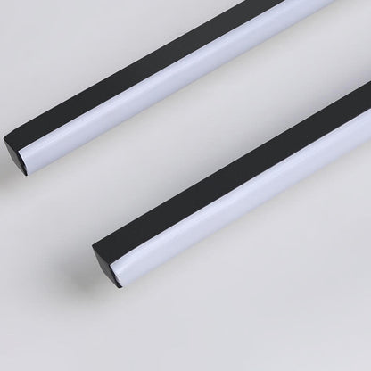 Modern Minimalist Geometric Dual Straight Line LED Semi-flush Mount Ceiling Light for Hallway