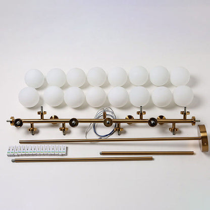 Nordic Light Luxury Magic Bean Glass Ball 16-light Island Light Chandelier