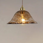 Vintage Amber Glass 1-light Pendant Light BulbSquare