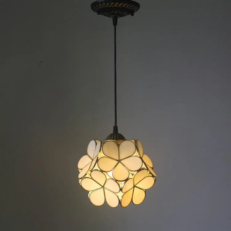 Vintage Stained Glass Petal 1-light Pendant Light Lumendat