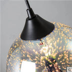 Modern Creative 3d Stained Fireworks Glass Jar 1-light Pendant Light Lumendat