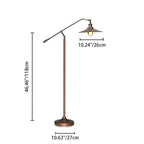 Industrial Bronze 1-Light Boom Arm Standing Floor Lamps Lumendat
