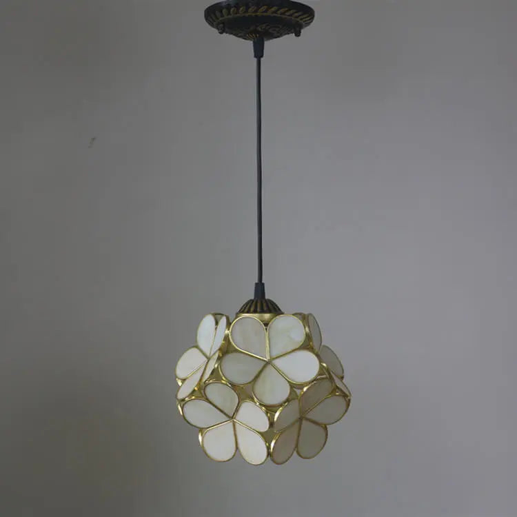 Vintage Stained Glass Petal 1-light Pendant Light Lumendat