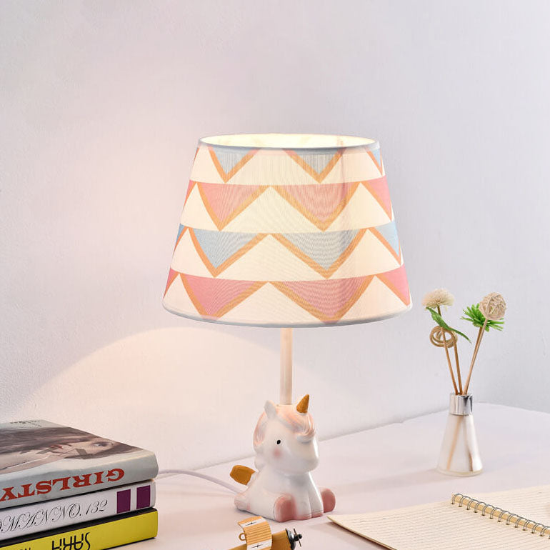 Lumendat Nordic Fun Cartoon Pattern Resin Fabric Children 1-Light Table Lamp Lumendat