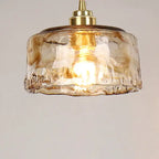 Vintage Amber Glass 1-light Pendant Light BulbSquare