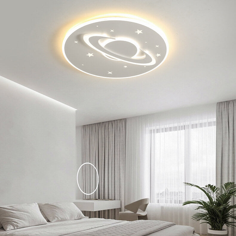 Lumendat Creative Cartoon Planet Star LED Round Flush Mount Ceiling Light Lumendat