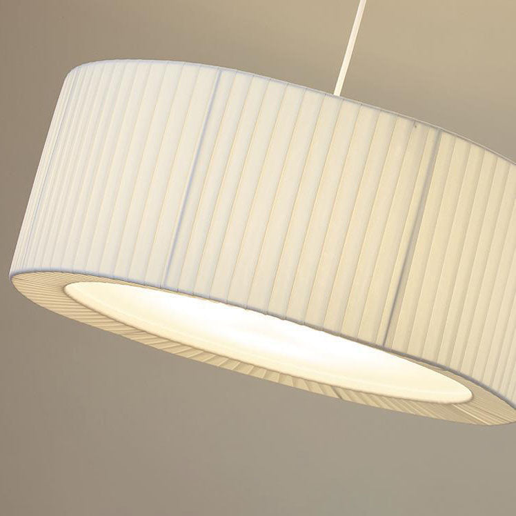 Contemporary Scandinavian Round Iron Acrylic Fabric 4/5 Light Pendant Light for Living Room BulbSquare