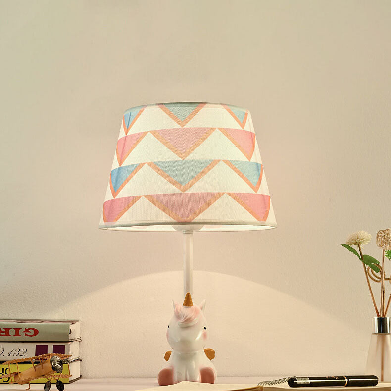 Lumendat Nordic Fun Cartoon Pattern Resin Fabric Children 1-Light Table Lamp Lumendat