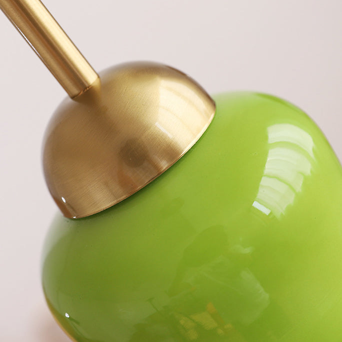 Modern Colorful Glass Gourd Shade 1-light Pendant Light BulbSquare