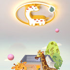 Lumendat Childlike Cute Cartoon Giraffe Design LED Flush Mount Light Lumendat