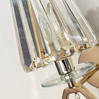 Modern Luxury Metal Iron Stainless Steel Crystal Ball Cylinder 1-Light Wall Sconce Lamp For Bedside Lumendat