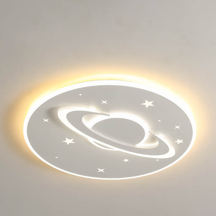 Lumendat Creative Cartoon Planet Star LED Round Flush Mount Ceiling Light Lumendat
