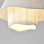 Contemporary Scandinavian Round Iron Acrylic Fabric 4/5 Light Pendant Light for Living Room BulbSquare
