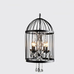 Retro Wrought Iron 4/8 Light Bird Cage Shaped Chandeliers Lumendat