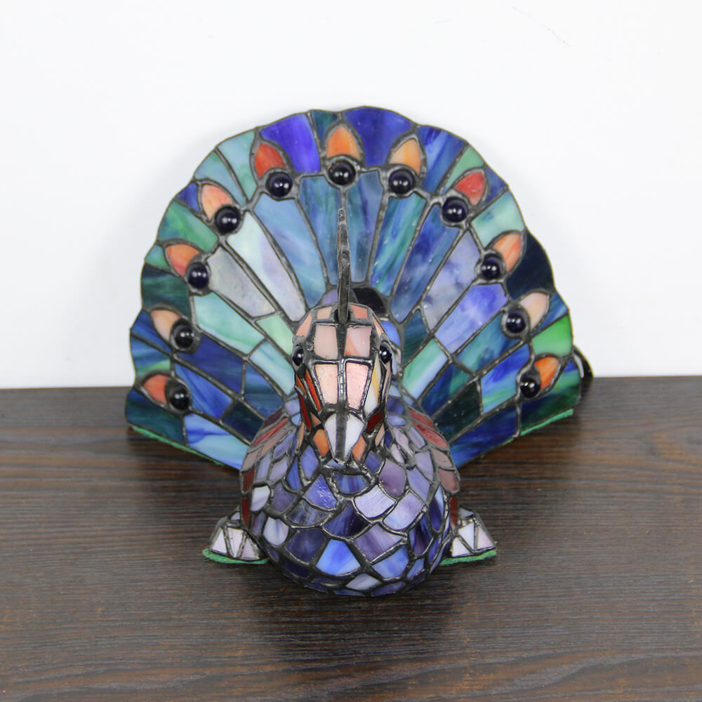 Tiffany Creative Animal Stained Glass 1-Light Decorative Table Lamp Lumendat