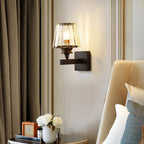 Modern Minimalist Oval Cylinder Hardware Crystal 1-Light Wall Sconce Lamp For Bedroom Lumendat