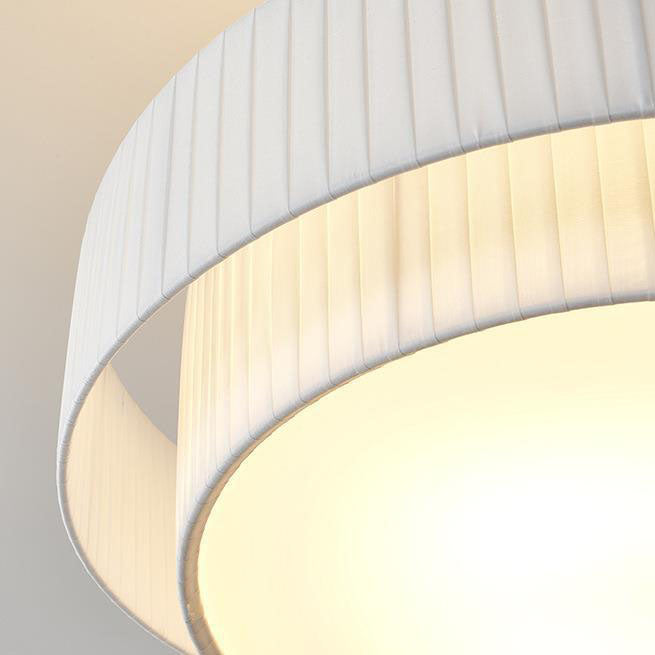 Contemporary Scandinavian Round Iron Acrylic Fabric 4/5 Light Pendant Light for Living Room BulbSquare