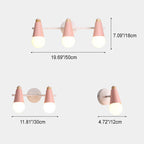 Modern Simplicity Wood Iron Horn Cone 1/2/3 Light Wall Sconce Lamp For Bedside